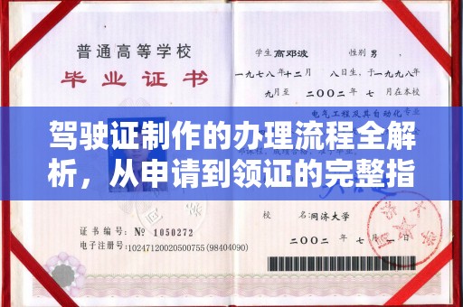 凤山驾驶证制作的办理流程全解析，从申请到领证的完整指南